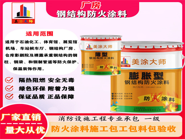 武功厂房钢结构防火涂料